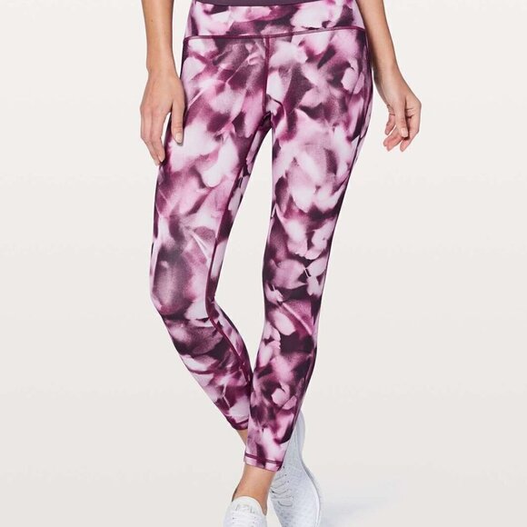 * NWT Lululemon Train Times 7/8 Pant in Blush Blossom Alpine White Candy Pink - Picture 2 of 8